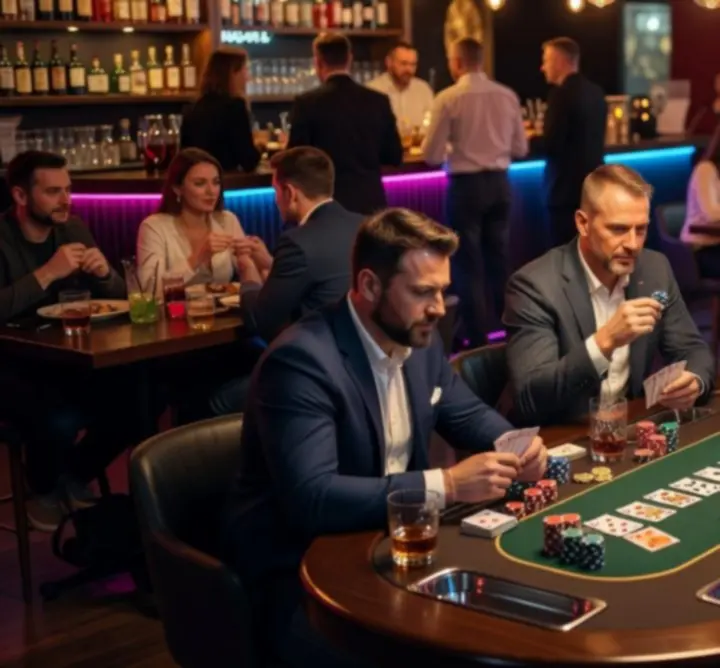 Stół pokerowy w barowo-restauracyjnej atmosferze GOL-INSTAL